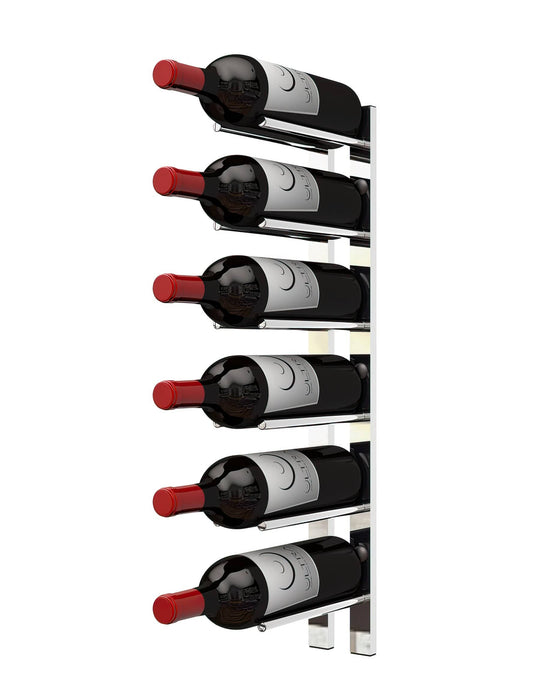 Straight Bottle ST Wall Mounted Wine Rails – 2FT Metal Wine Rack (6 Bottles)