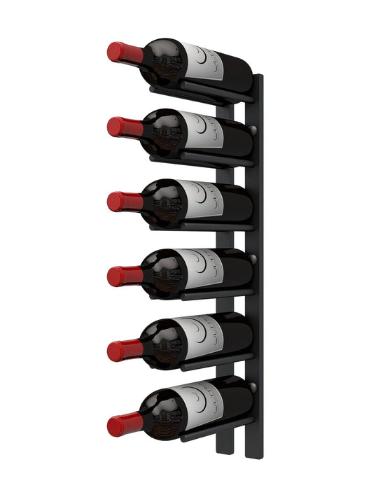 Straight Bottle ST Wall Mounted Wine Rails – 2FT Metal Wine Rack (6 Bottles)