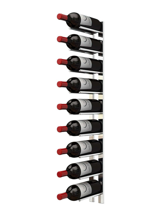 Straight Bottle ST Wall Mounted Wine Rails – 3FT Metal Wine Rack (9 Bottles)