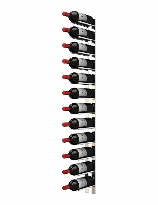 Straight Bottle ST Wall Mounted Wine Rails – 4FT Metal Wine Rack (12 Bottles)