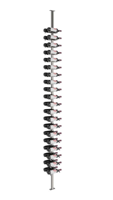 Vino Series Pins Floating Wine Rack Frame Kit, Double Sided Floor-to-Ceiling (40 bottles - Single Depth)