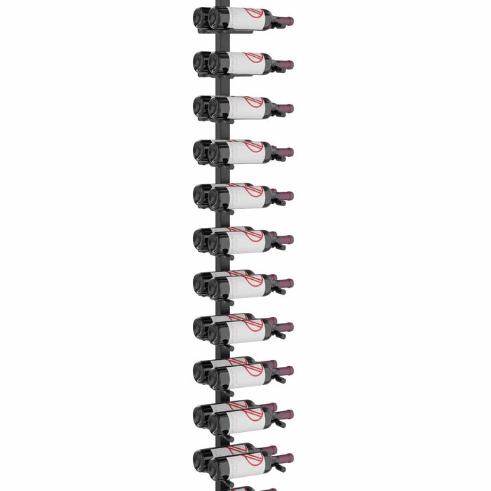 Vino Series Pins Floating Wine Rack Frame Kit, Single Sided Floor-to-Ceiling (40 bottles - Double Depth)