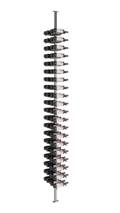 Vino Series Pins Floating Wine Rack Frame Kit, Double Sided Floor-to-Ceiling (80 bottles - Double Depth)