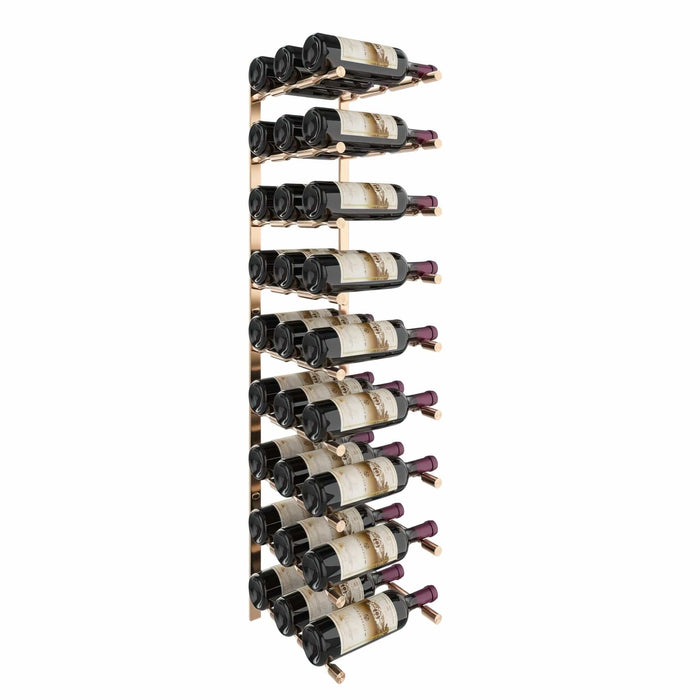 Vino Pins Flex 45° Wall Mounted Wine Rack (27 Bottles - Triple Depth)