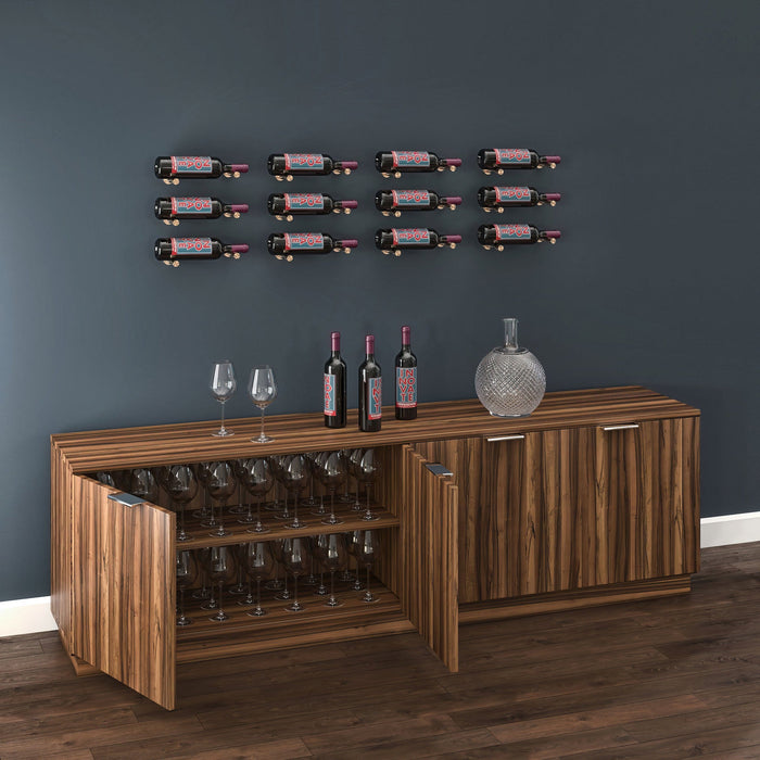 Vino Pins Designer Grid 4×3 Wall Mounted Wine Rack (12-24 Bottles)