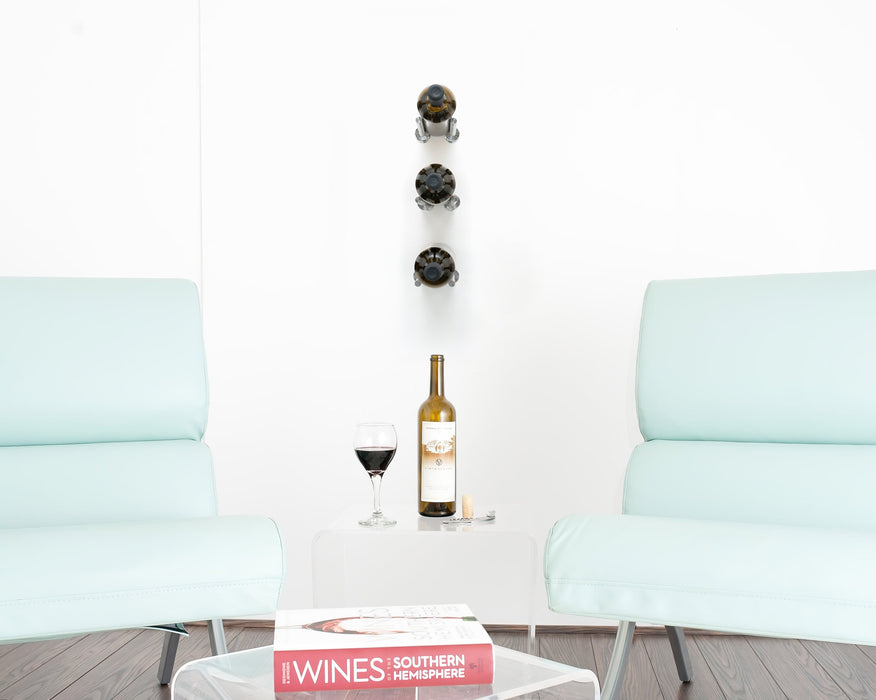 Vino Rails Designer Grid 3×1 Wall Mounted Wine Rack (3 Bottles)