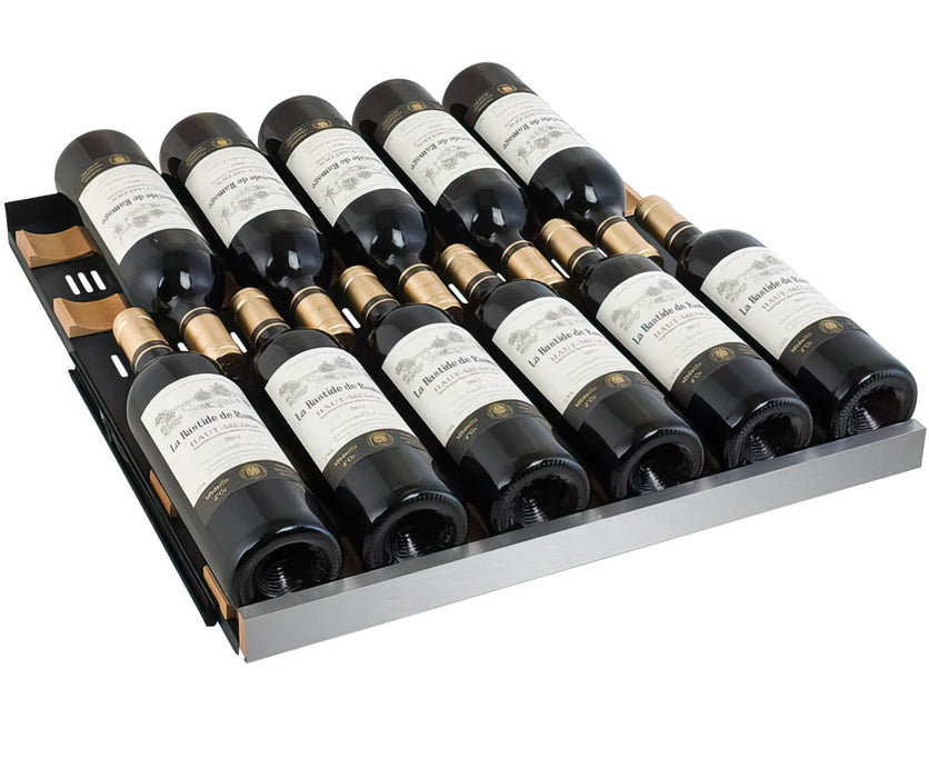 24" Wide FlexCount II Tru-Vino 121 Bottle Dual Zone Stainless Steel Right Hinge Wine Refrigerator