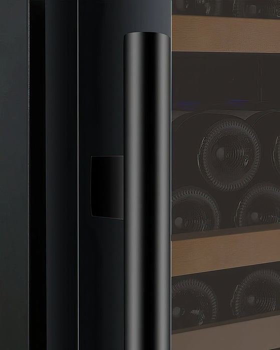 47" Wide FlexCount II Tru-Vino 349 Bottle Three Zone Black Side-by-Side Wine Refrigerator