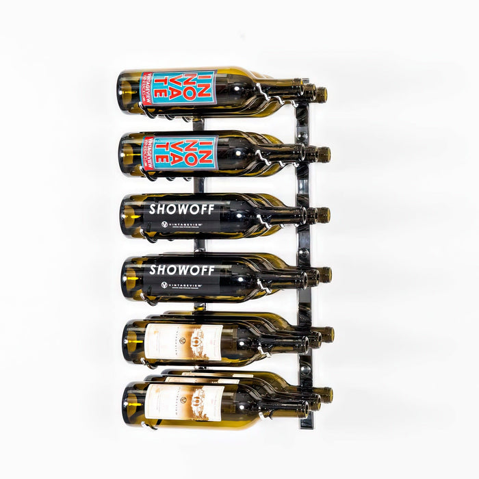 W Series 2ft Wall Mounted Wine Rack (18 bottles - Triple Depth)