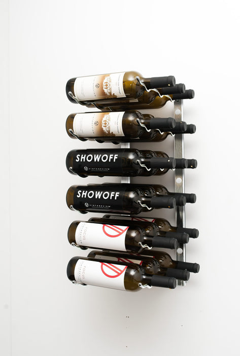 W Series 2ft Wall Mounted Wine Rack (18 bottles - Triple Depth)
