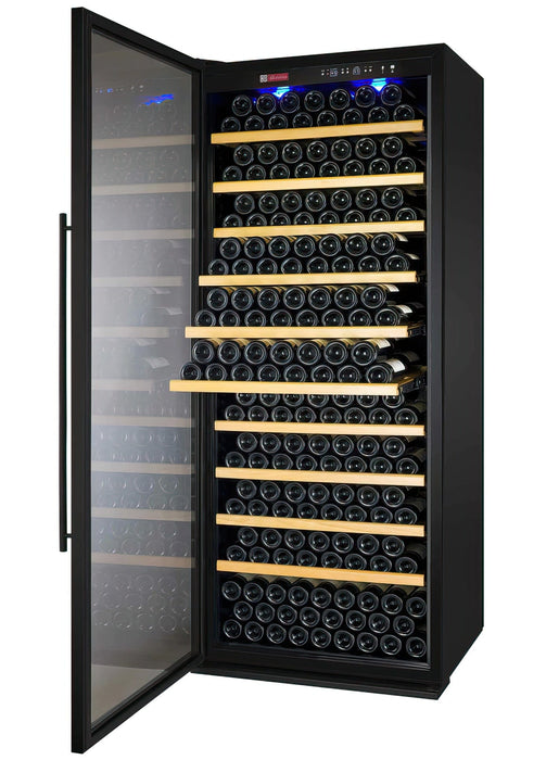 32" Wide Vite II Tru-Vino 277 Bottle Single Zone Black Left Hinge Wine Refrigerator
