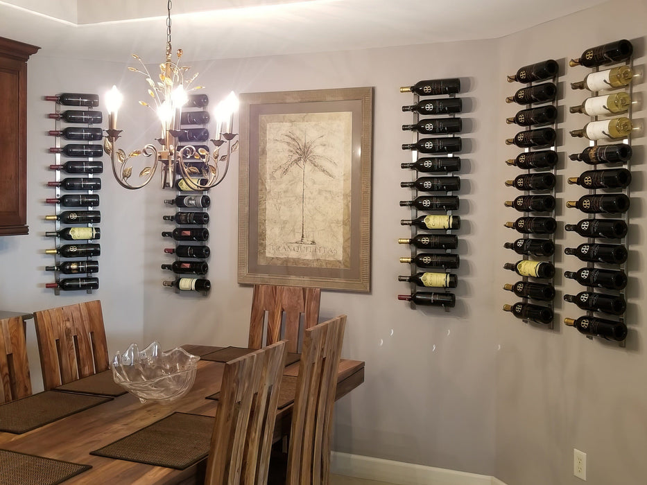 W Series 4ft Wall Mounted Wine Rack (36 bottles - Triple Depth)
