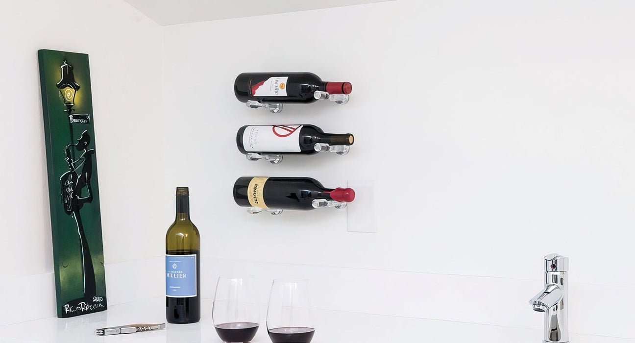 Vino Pins Designer Grid 3×2 Wall Mounted Wine Rack (6-12 Bottles)