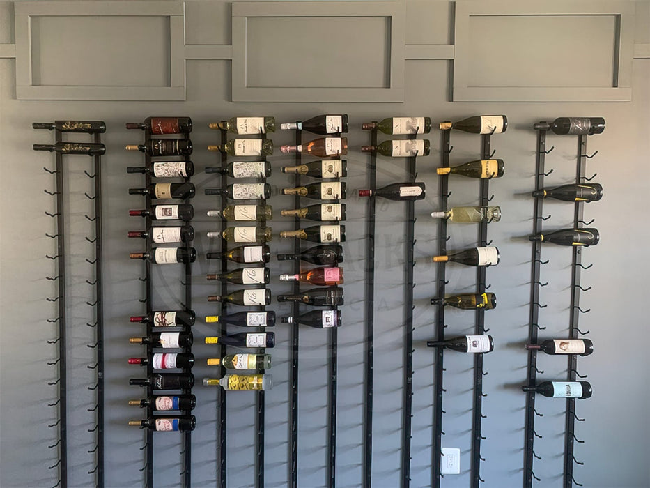 W Series 7ft Wall Mounted Wine Rack (63 bottles - Triple Depth)