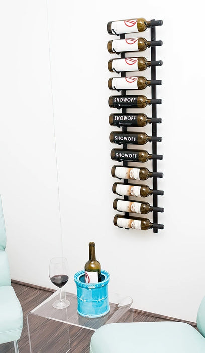 W Series 4ft Wall Mounted Wine Rack (12 bottles - Single Depth)
